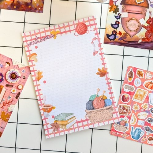 Cozy Autumn A5 Letter Writing Pad – 25 Sheets