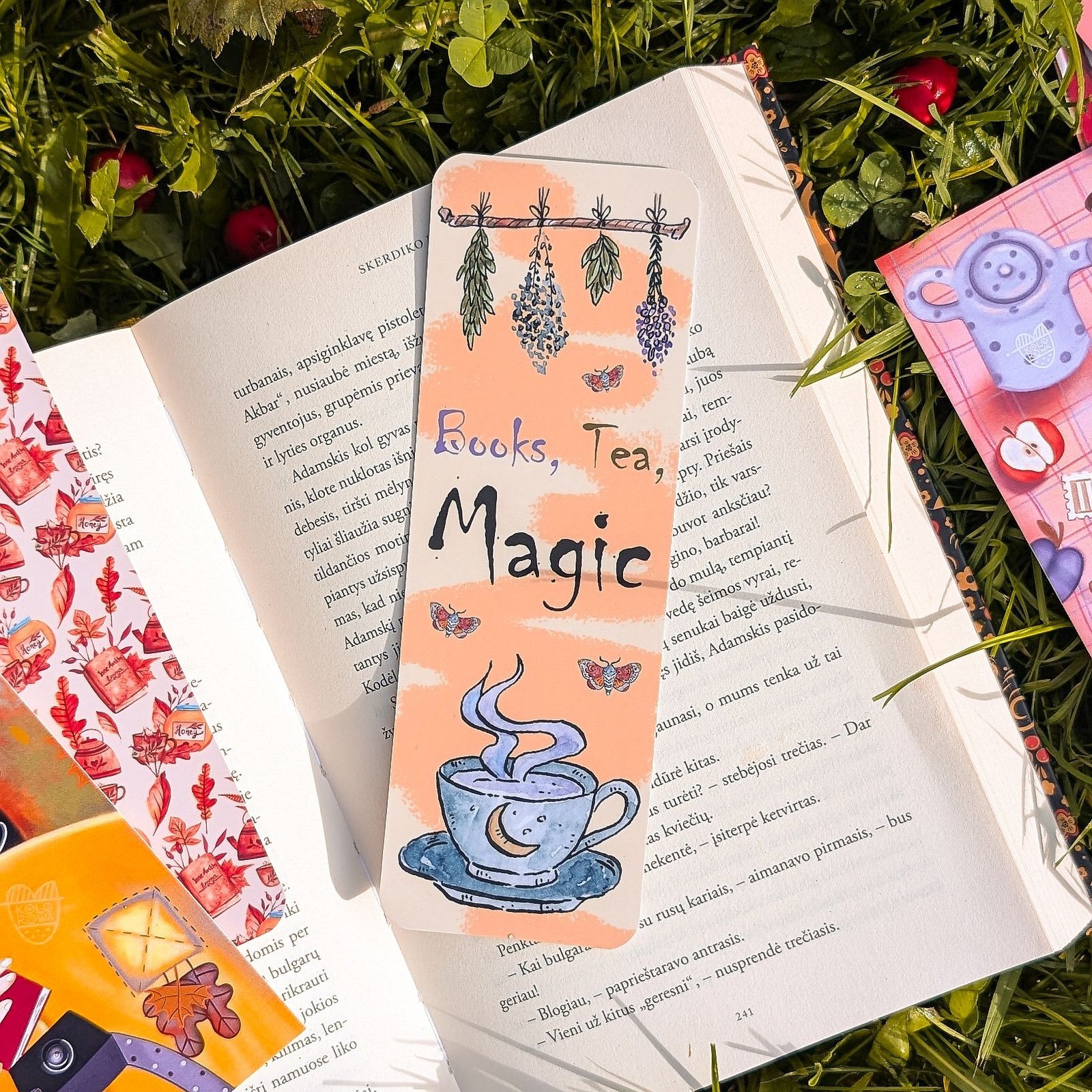 Bookmark: Books, Tea, Magic