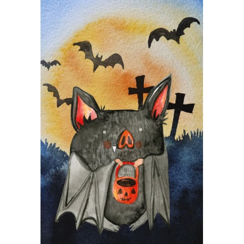 Postcard #2462: A Little Bat’s Night Out