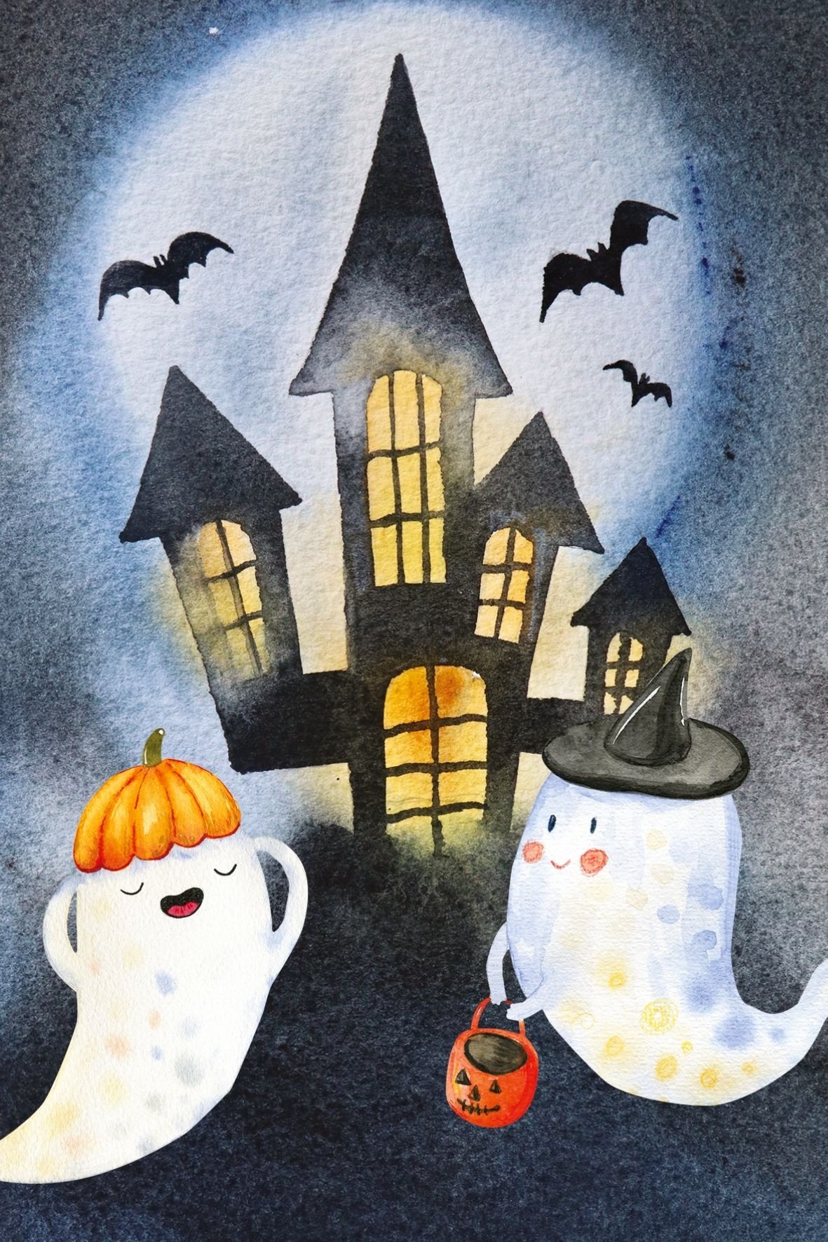 Postcard #2463: Two Little Ghosts