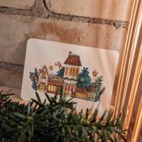 Textured Paper Postcard: Christmas Village - Image 2