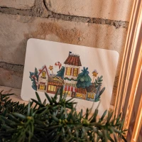 Textured Paper Postcard: Christmas Village - Image 2