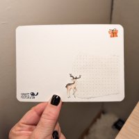 Textured Paper Postcard: Christmas Woodland Deer - Image 2