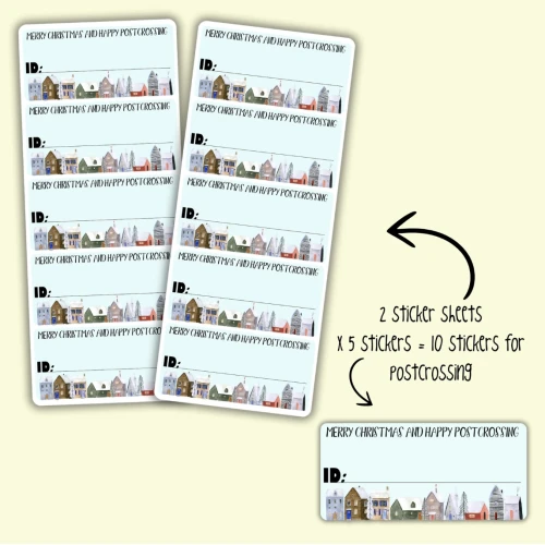 Stickers for postcrossing: Christmas Edition