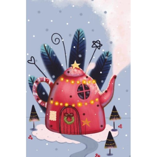 Postcard #2476: Christmas Teapot House