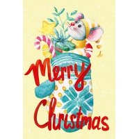 Postcard #2484: Merry Christmas Mouse