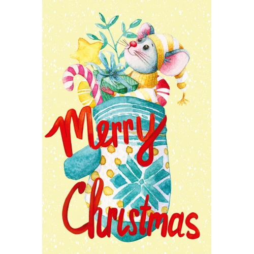 Postcard #2484: Merry Christmas Mouse