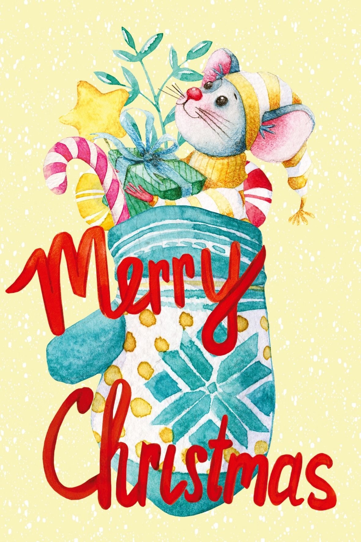 Postcard #2484: Merry Christmas Mouse