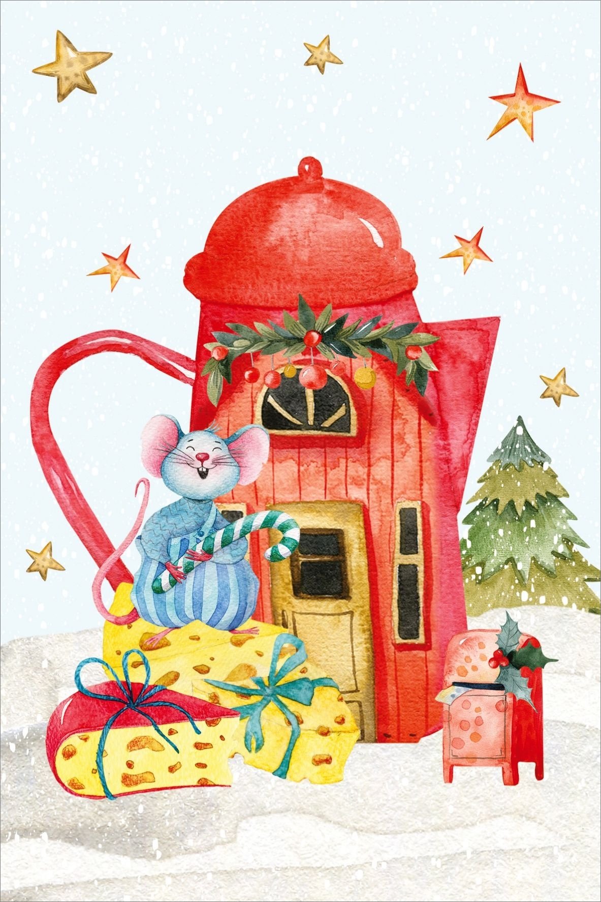 Postcard #2485: Christmas Mouse Postbox