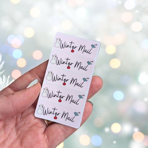 Sticker sheet: Winter Mail Label
