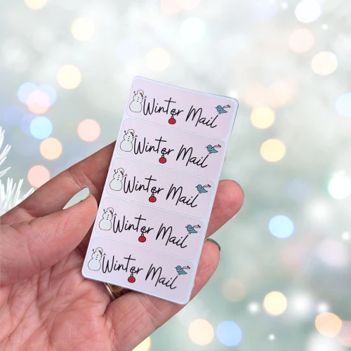Sticker sheet: Winter Mail Label